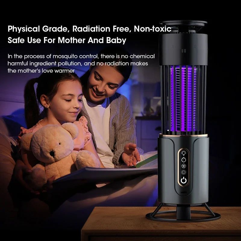 Electric Insect Trap UV Light 360° Protection Mosquito Control Timer Function Night Light Rechargeable | Sansoti