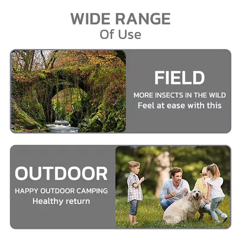 Répulsif à moustiques ultrasonique portable, bracelet sans produits chimiques pour la protection contre les insectes en plein air, en camping et en randonnée | Sansoti