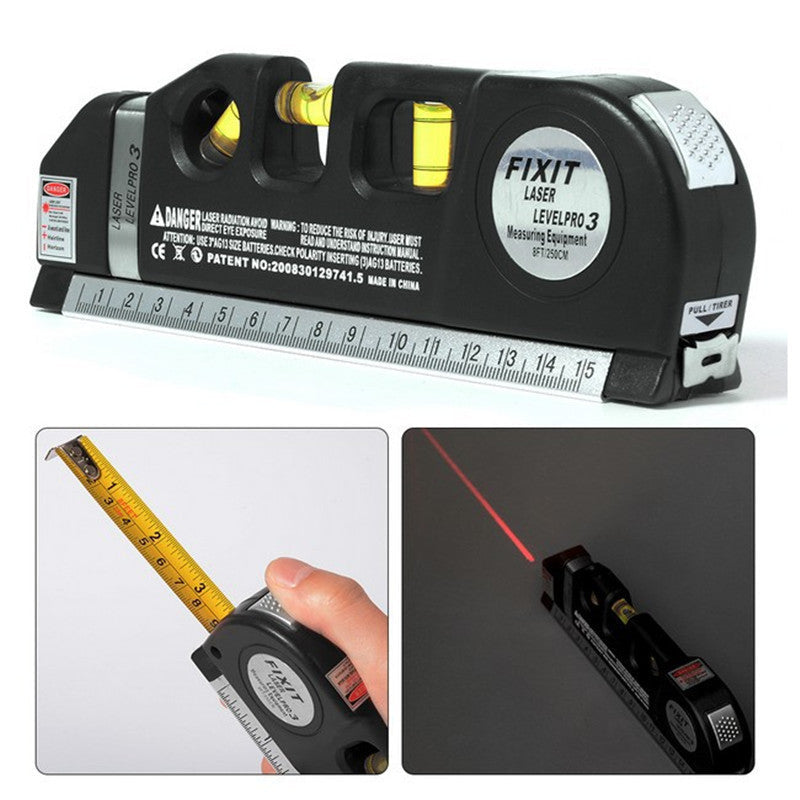 4-in-1 Multifunctional Laser Measuring Device with Tape Measure and Level – Precision Measuring Tool for DIYers and Professionals | Sansoti