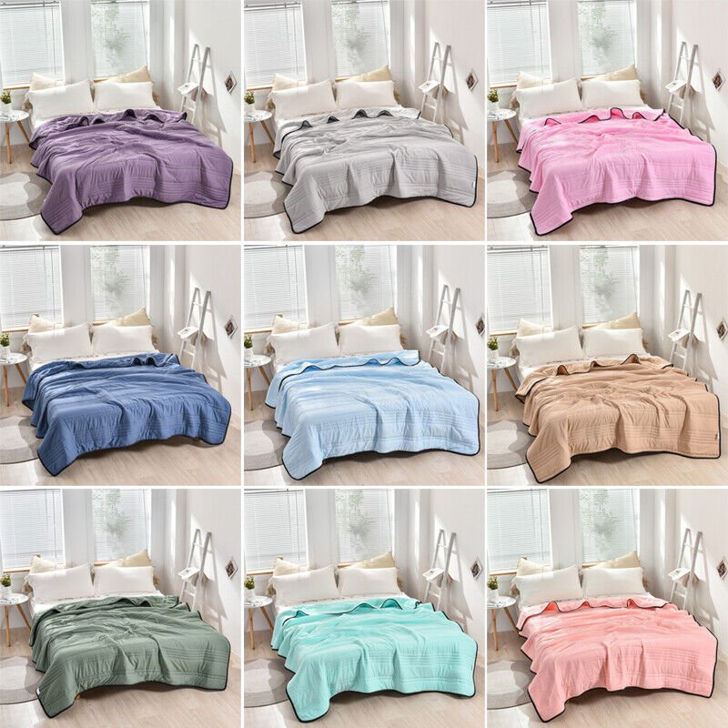 Cooling Blanket Summer Lightweight Breathable Moisture-Wicking Skin-Friendly Polyester All Seasons
