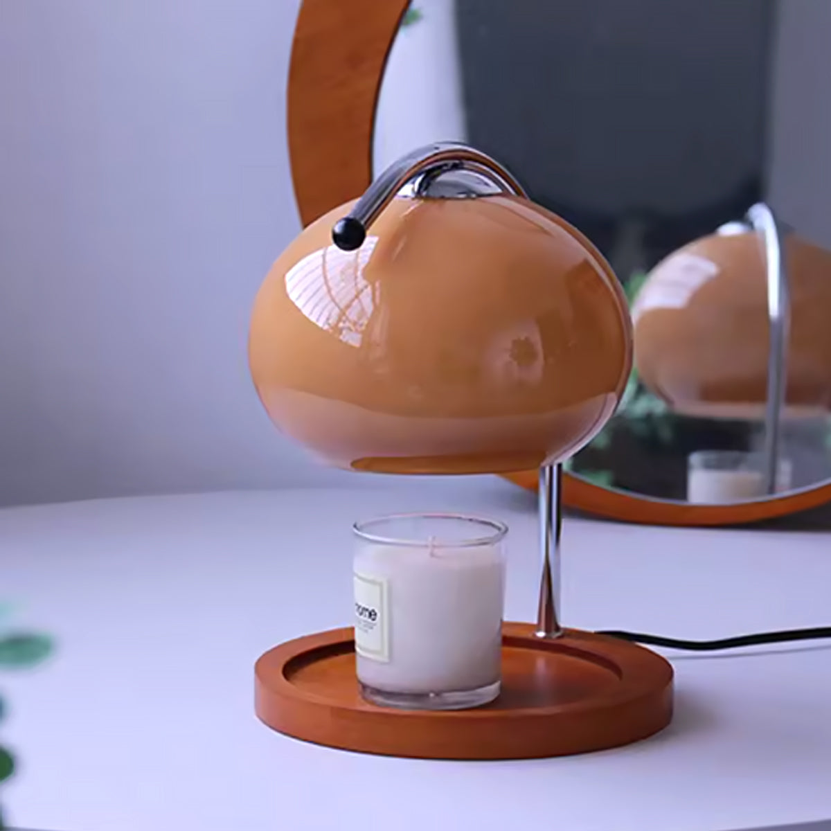 Glazen Kaarslamp met Dimfunctie Tafellamp Geurverspreider Retro Design Sfeerverlichting Woonkamer Slaapkamer | Sansoti