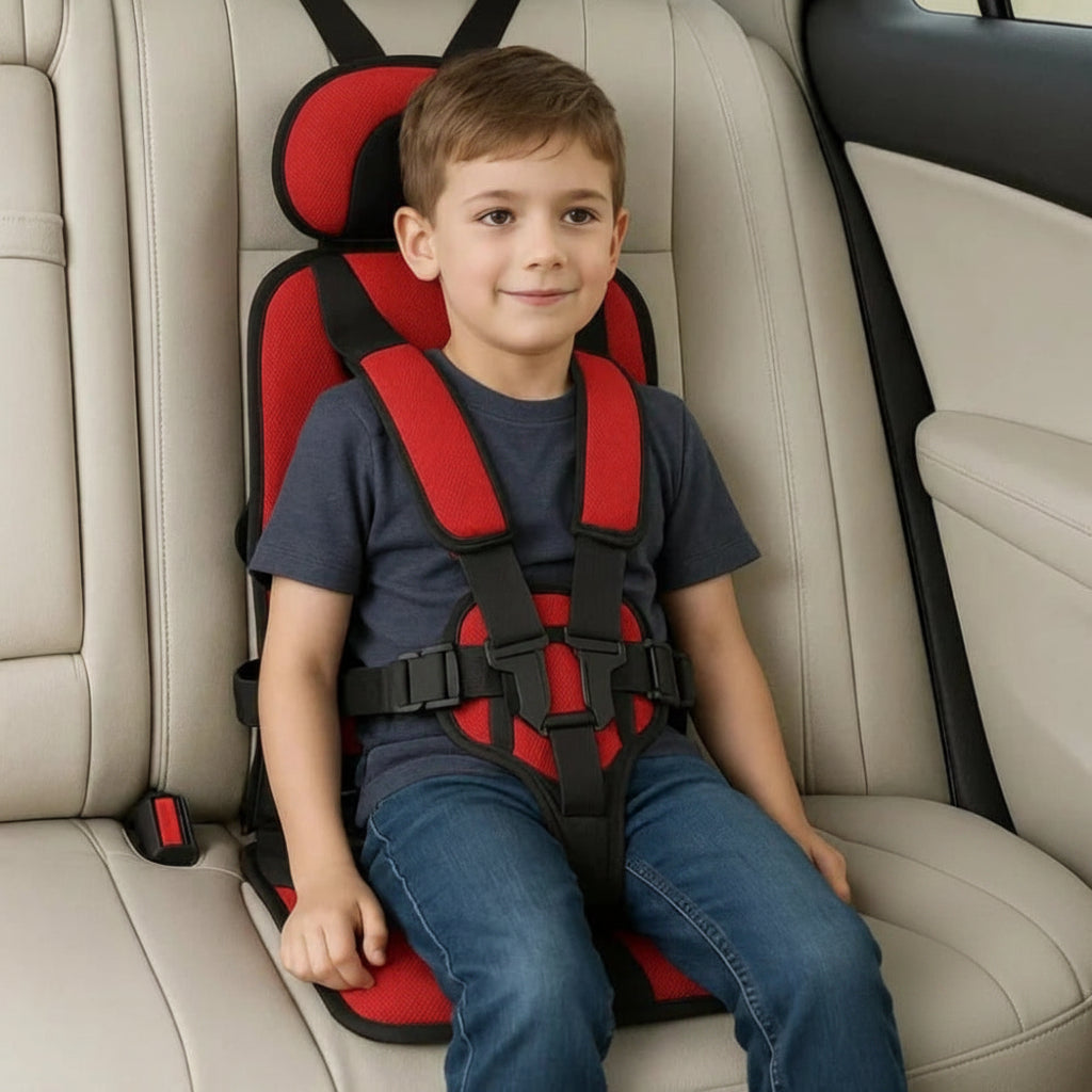 Portable Child Safety Harness with 5-Point Seat Belt, Foldable for Car Seats and Home, Ages 1-14, Safe Travel for Children | Sansoti