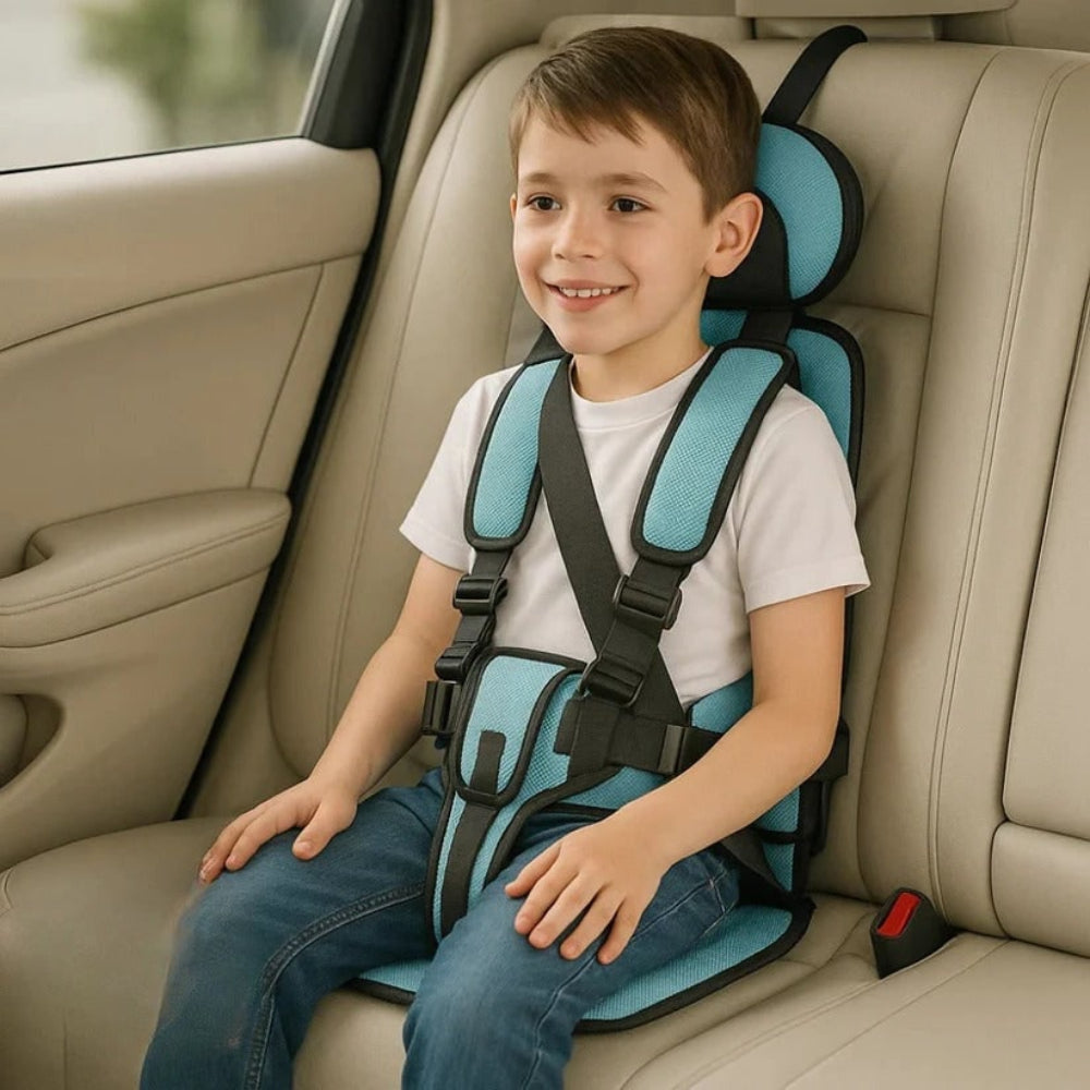 Portable Child Safety Harness with 5-Point Seat Belt, Foldable for Car Seats and Home, Ages 1-14, Safe Travel for Children | Sansoti
