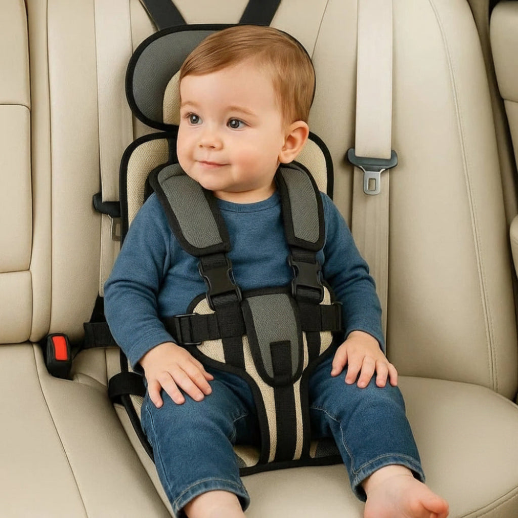 Portable Child Safety Harness with 5-Point Seat Belt, Foldable for Car Seats and Home, Ages 1-14, Safe Travel for Children | Sansoti
