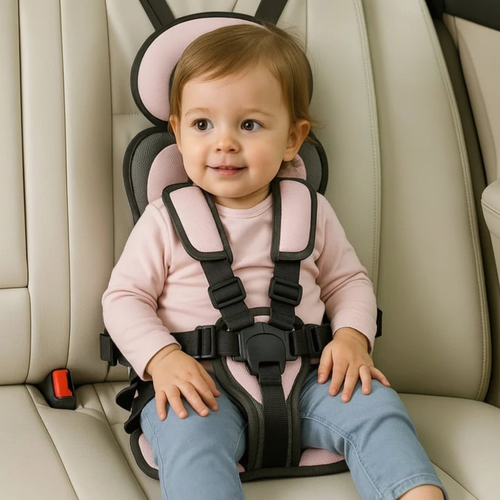 Portable Child Safety Harness with 5-Point Seat Belt, Foldable for Car Seats and Home, Ages 1-14, Safe Travel for Children | Sansoti