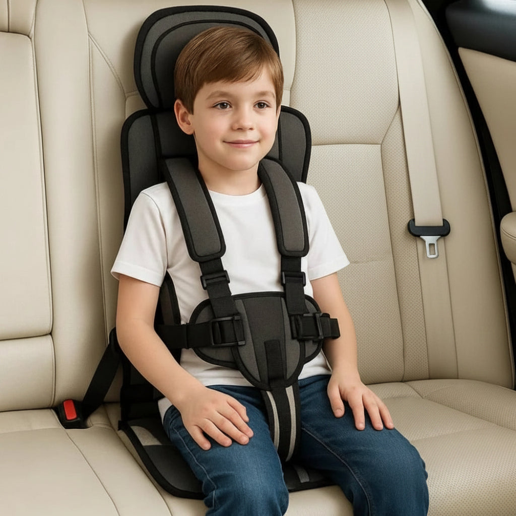 Portable Child Safety Harness with 5-Point Seat Belt, Foldable for Car Seats and Home, Ages 1-14, Safe Travel for Children | Sansoti