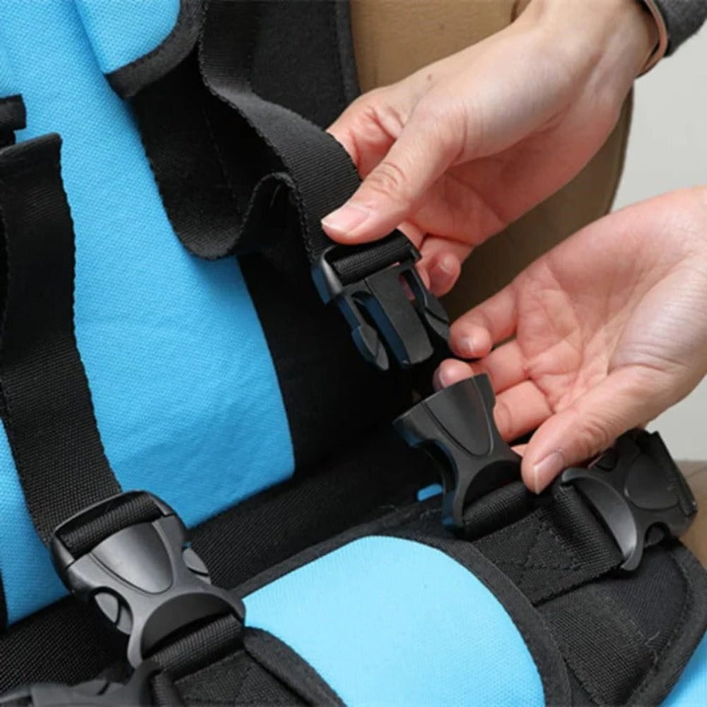 Portable Child Safety Harness with 5-Point Seat Belt, Foldable for Car Seats and Home, Ages 1-14, Safe Travel for Children | Sansoti