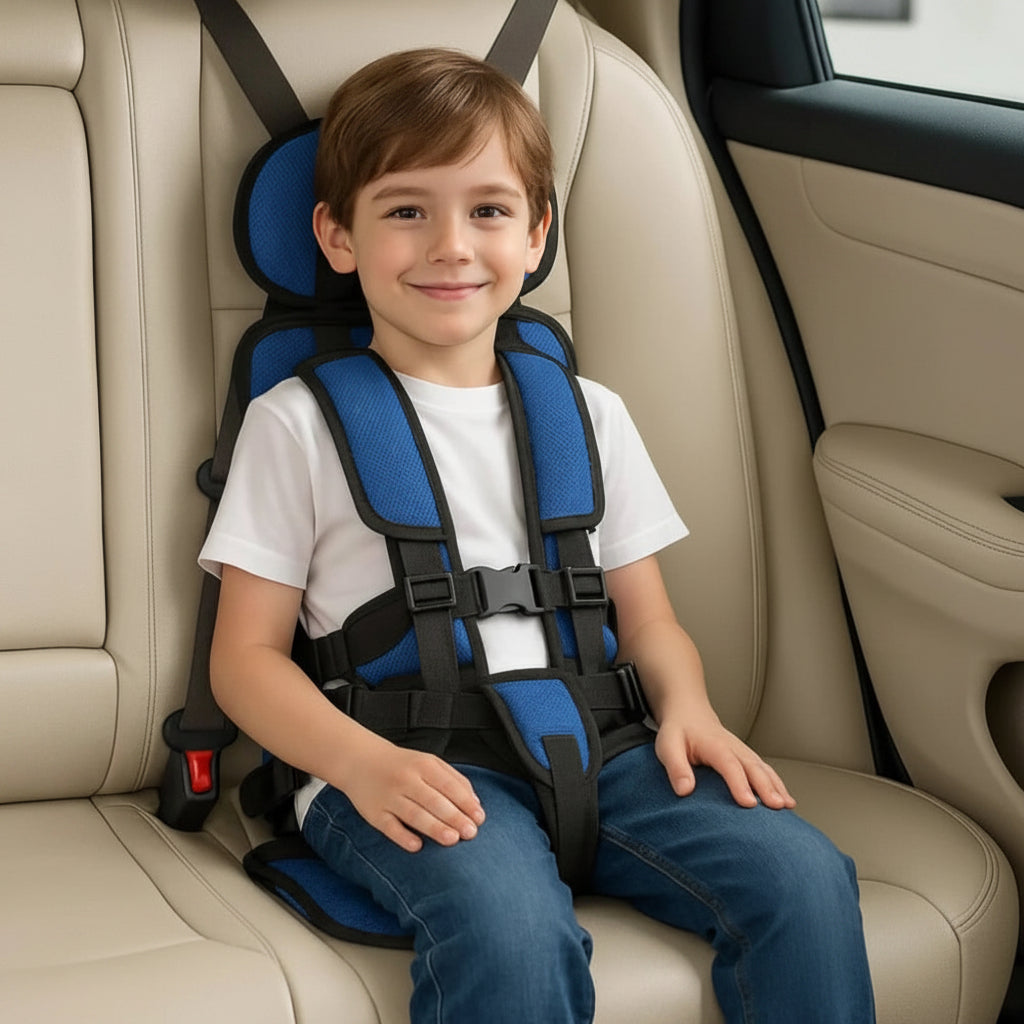 Portable Child Safety Harness with 5-Point Seat Belt, Foldable for Car Seats and Home, Ages 1-14, Safe Travel for Children | Sansoti