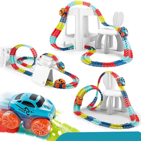 Magnetische Racebaan Auto Speelset Plastic Flexibel Educatief Kinderspeelgoed Cadeau Jongens Meisjes | Sansoti