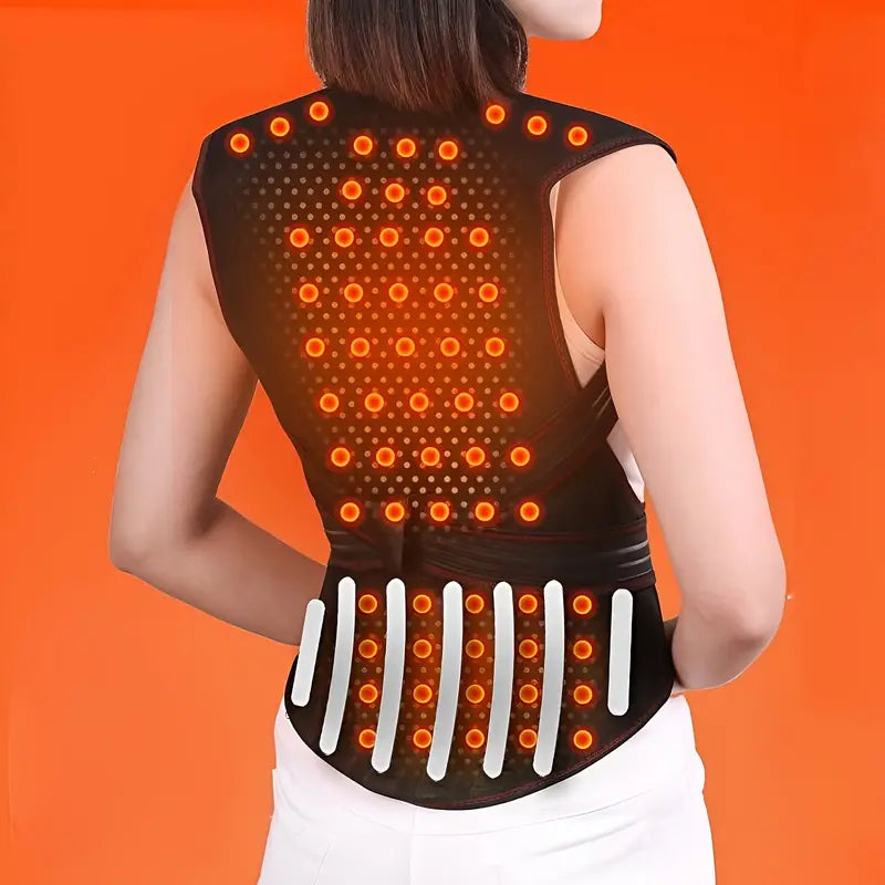 Magnetic Back Brace with Infrared Therapy for Lumbar Support, Posture, and Back Pain Relief | Sansoti