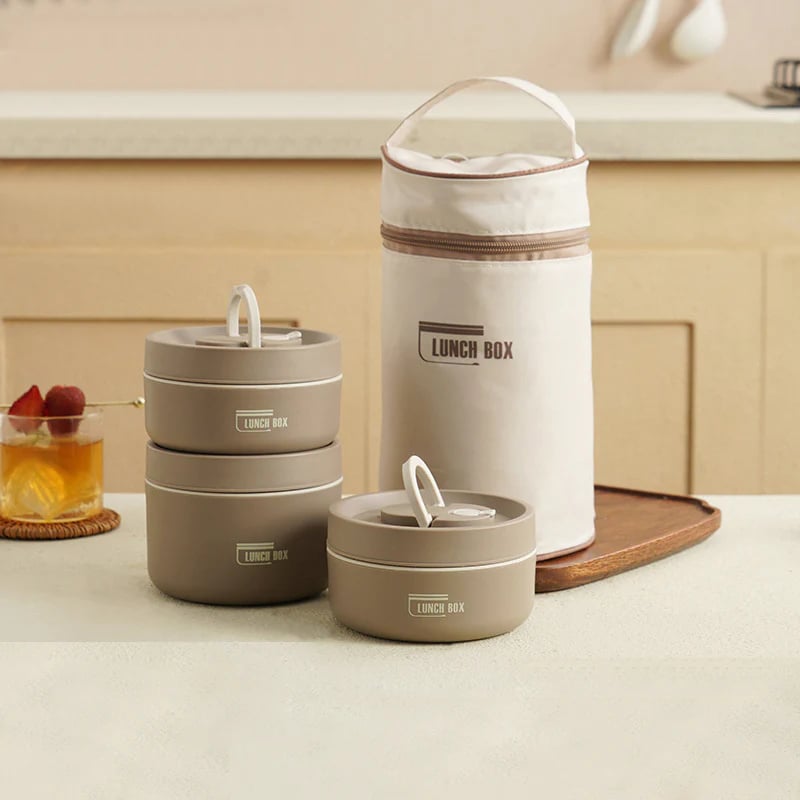 Insulated Lunchbox with Vacuum Technology – Keeps Food Warm Up to 4 Hours – Leak-Proof Stainless Steel Design – Ideal for School and Work | Sansoti
