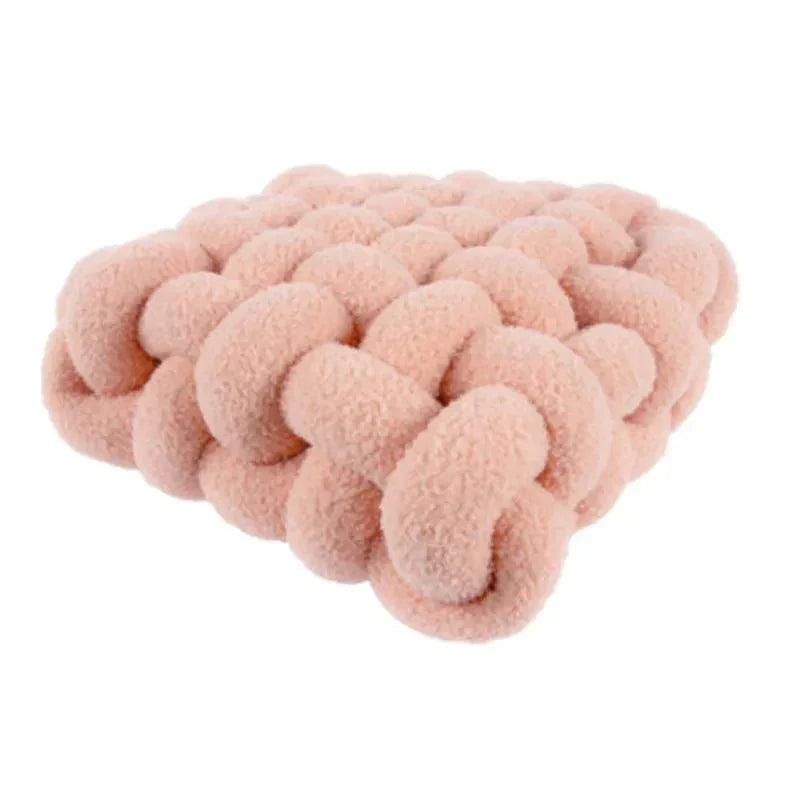 Geknoopt Sierkussen Zacht Pluche Katoen | Decoratief Zitkussen Scandinavisch Design Woonkamer Slaapkamer | Sansoti
