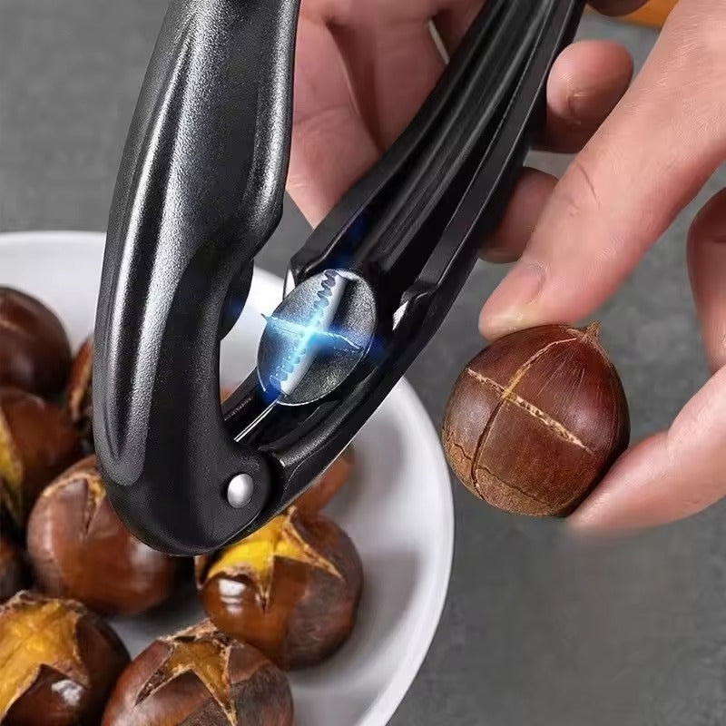 Nutcracker for Walnuts Hazelnuts Pecans, Stainless Steel with ABS Cross-Grip Non-Slip Handle, Rinseable | Sansoti