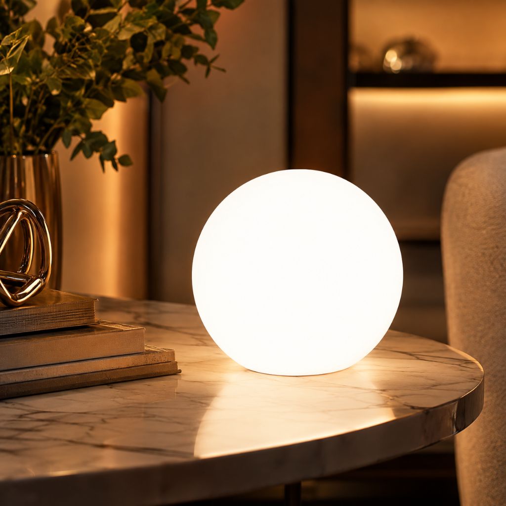 Wireless LED Moon Lamp Table Lamp, 16 Colors, Remote Control, IP65 Water-Resistant Ambient Lighting for Indoor and Outdoor Use | Sansoti