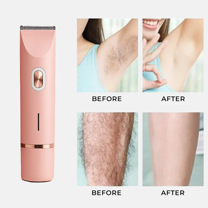 Ceramic Women's Shaver Bikini Face Waterproof USB Rechargeable Sensitive Skin Trimmer Hair Removal System | Sansoti