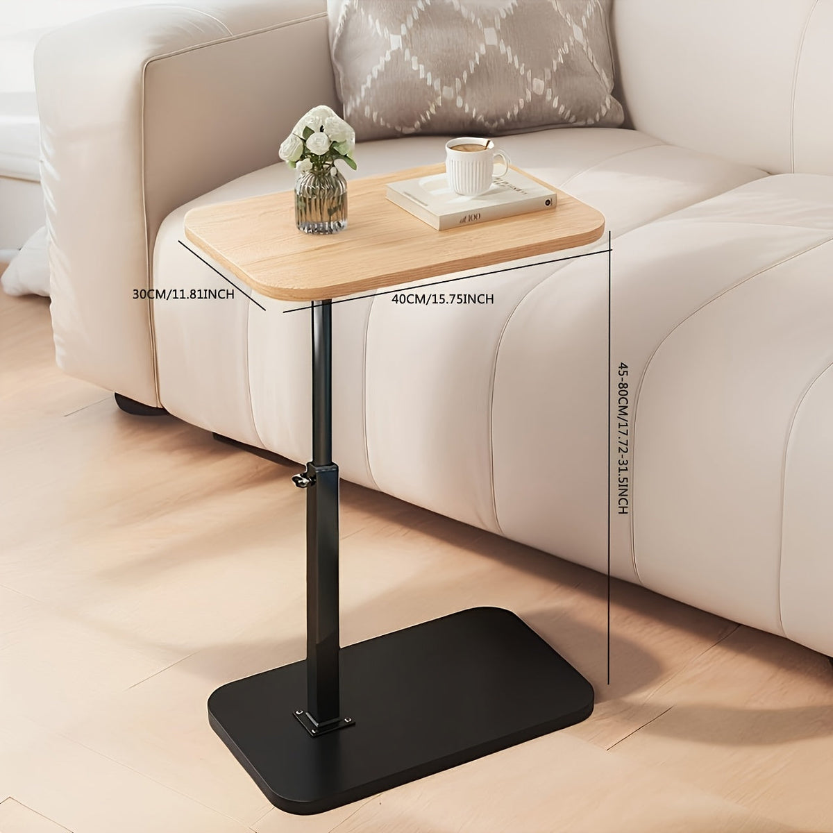 Sansoti | Adjustable Side Table for Couch, Bed & Sofa