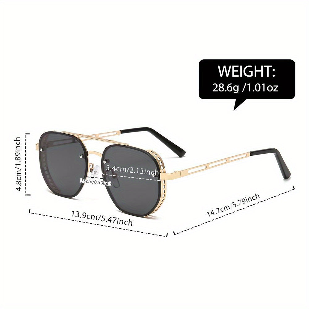 Minimalist Metal Sunglasses with UV Protection Round Lenses Unisex | Sansoti