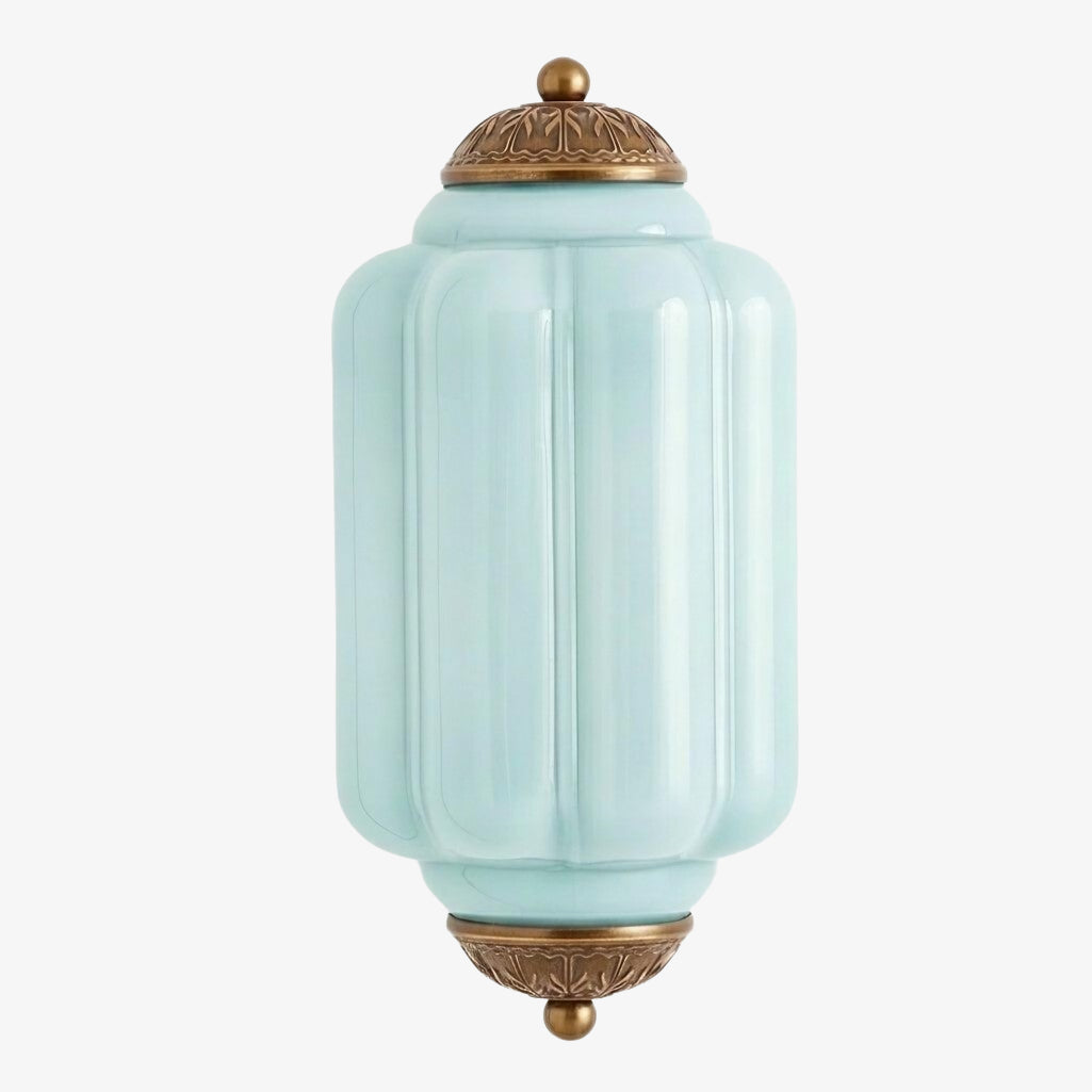 Applique murale Eloise Vintage en verre opalin festonné - Éclairage d'accent moderne pour salle de bain et chambre