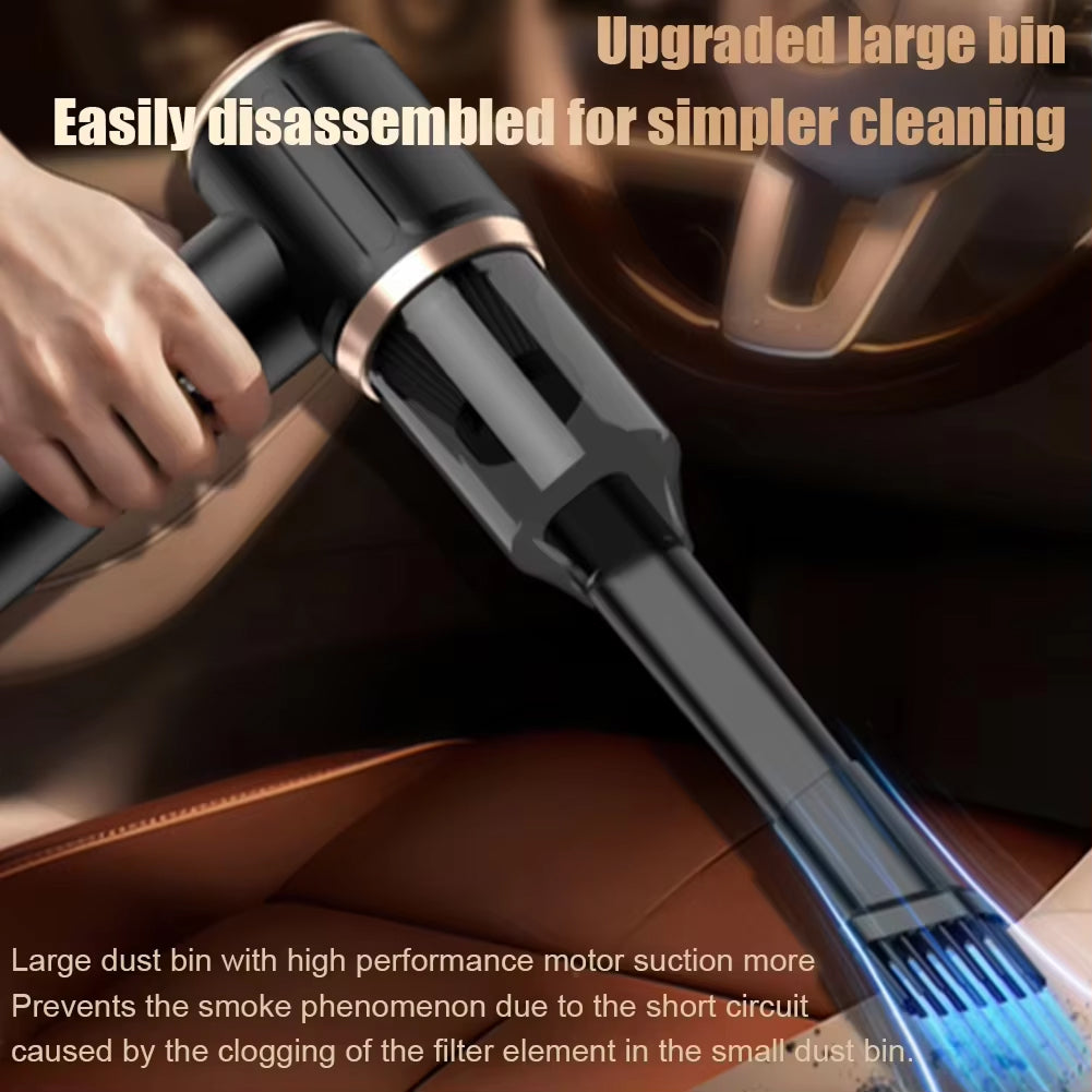 Draadloze Handstofzuiger 45000Pa Auto Binnen Accu Stofzuiger 5-in-1 Multifunctioneel Compact Oplaadbaar | Sansoti