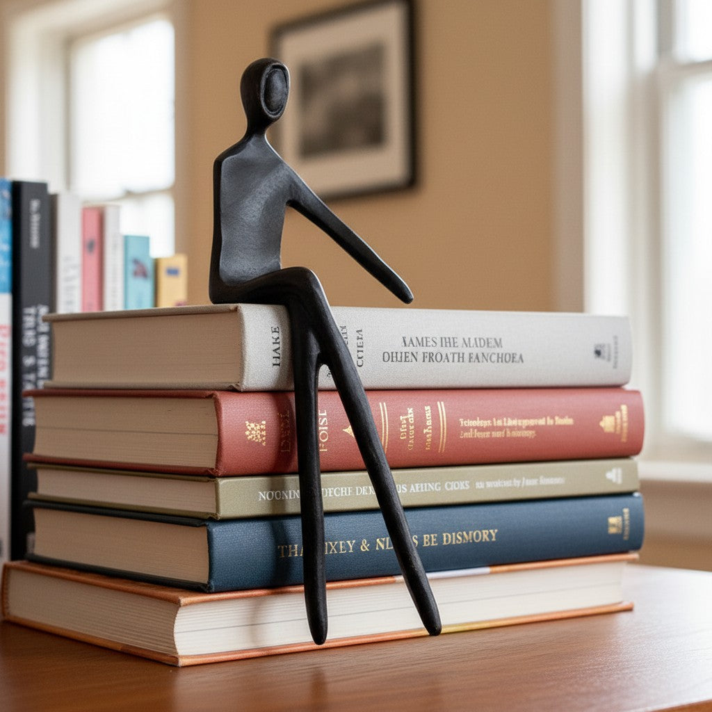Sculpture géométrique chien en fer – décoration minimaliste pour bureau | Sansoti