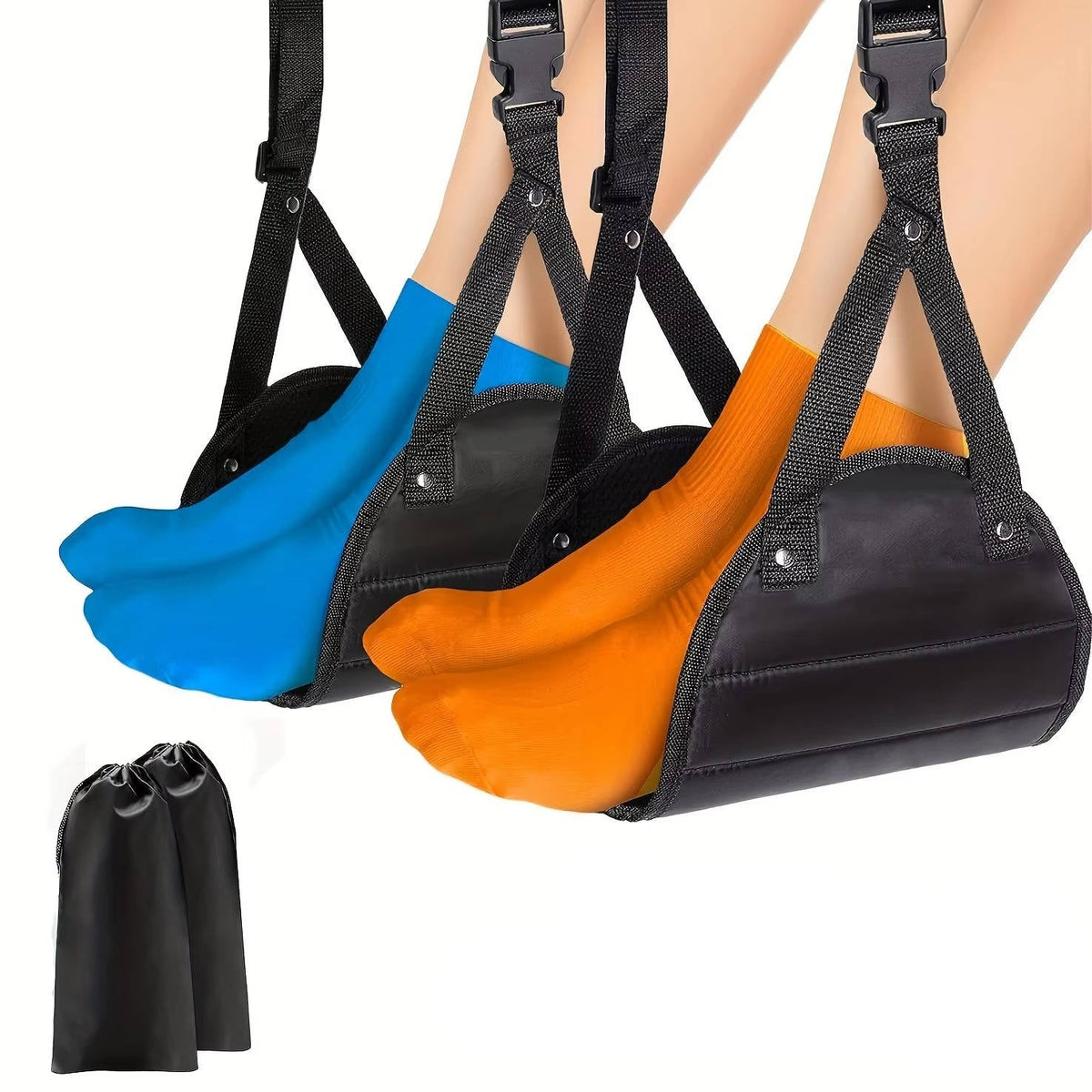 Voetensteun Hangmat 2 Stuks Vliegtuig Bureau Reizen Verstelbaar Draagbaar Comfort Reis Accessoire Ergonomisch | Sansoti