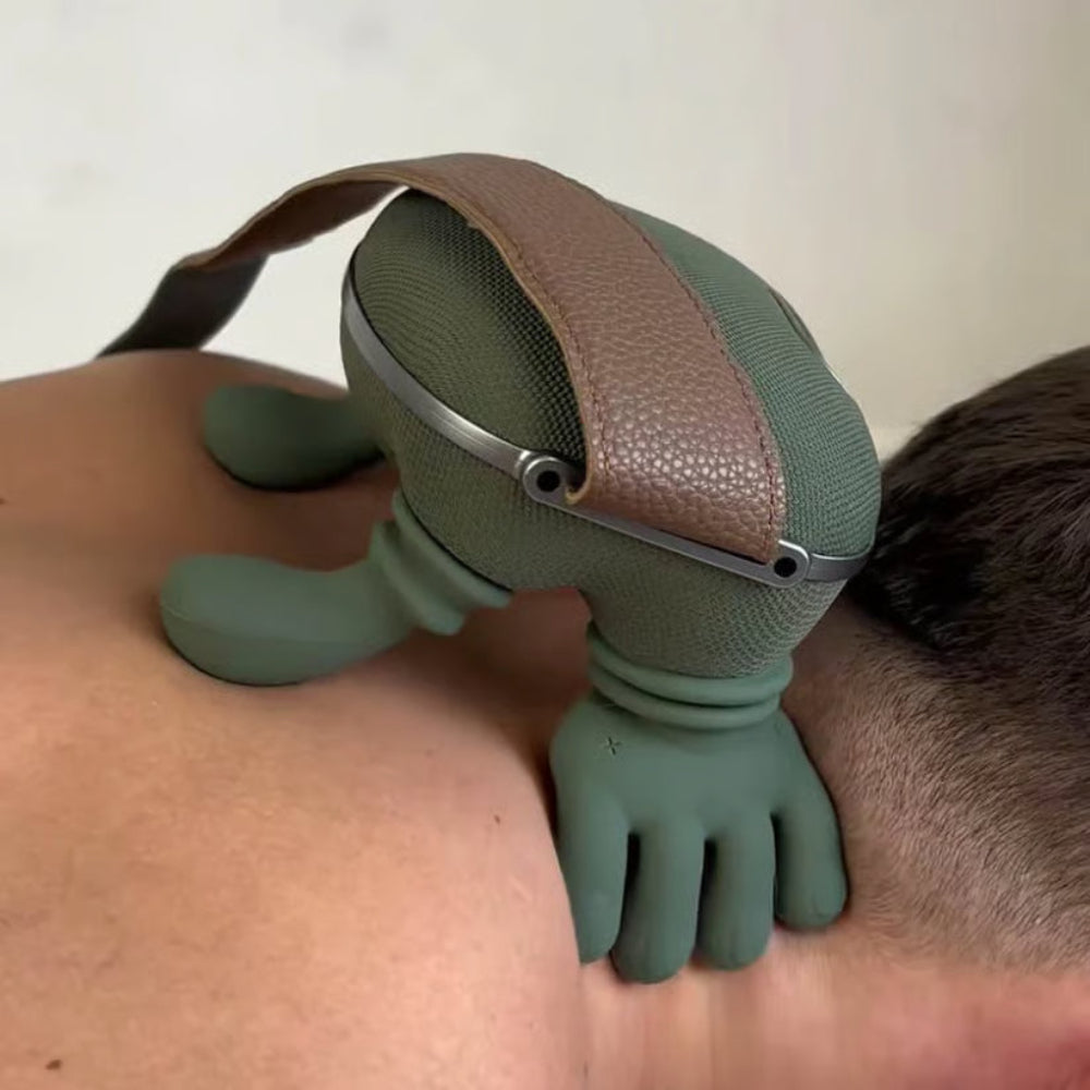 Masseur de cou avec fonction chauffante sans fil, vibrations thérapeutiques, soulagement des tensions musculaires, détente et bien-être | Sansoti