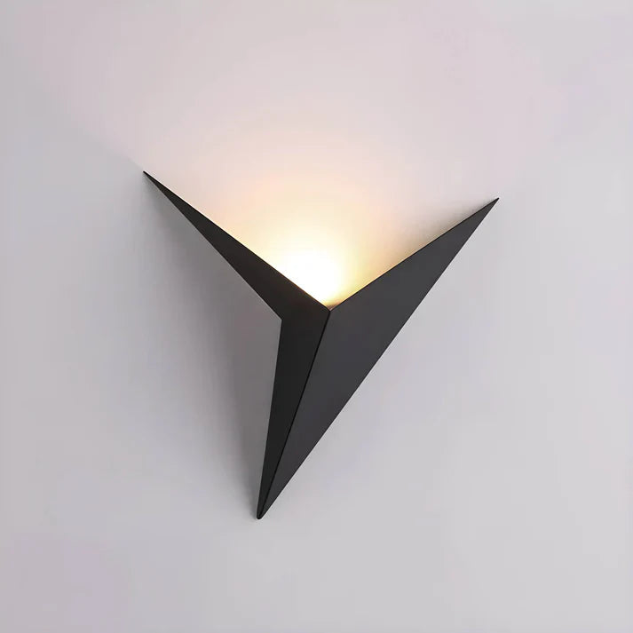 Applique murale oiseau fer noir éclairage mural chambre salon design minimaliste style origami LED | Sansoti