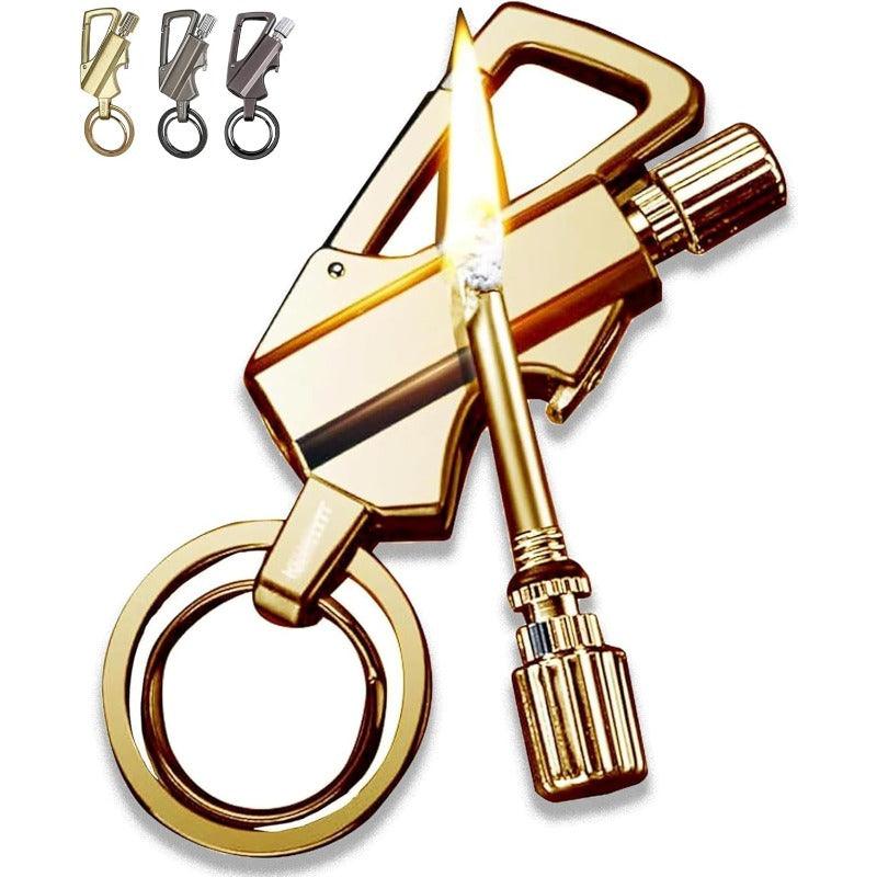 Permanent match keychain with bottle opener – 3-in-1 survival lighter for outdoor use | Sansoti