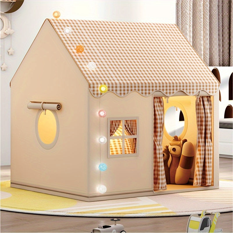 Children's Play Tent Indoor Playhouse 130x120x100cm With Curtains And Windows | Sansoti