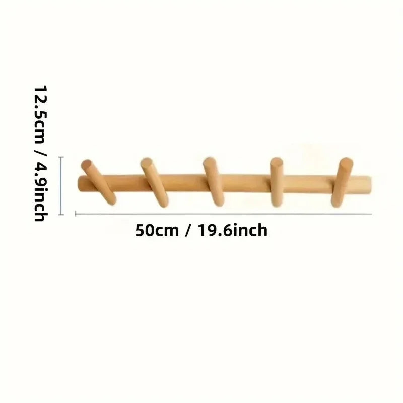 Garderobenhaken Wand Eichenholz Minimalistisch 4 5 Haken Flur Garderobe Modern Skandinavisch | Sansoti