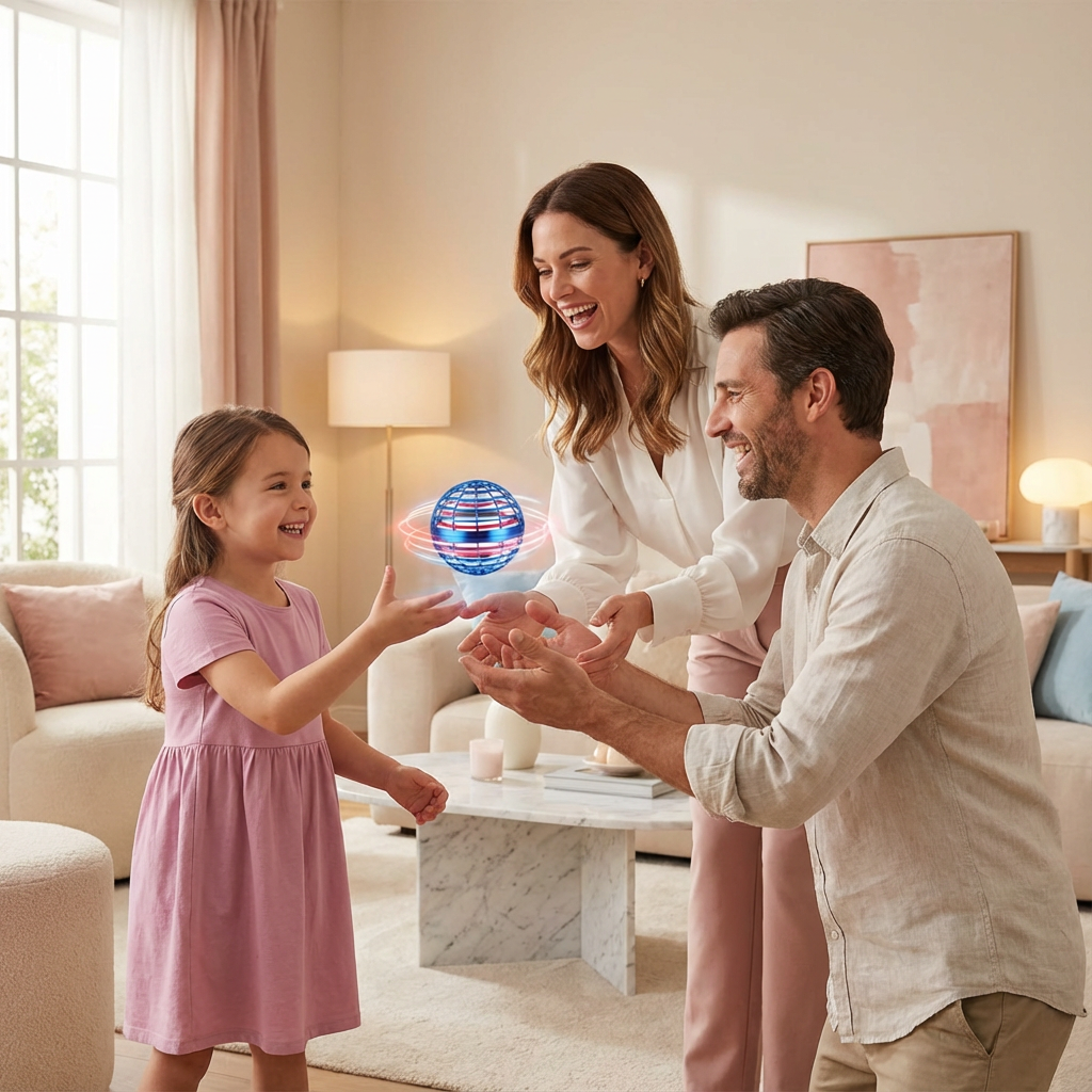Floating Game Ball with LED Light – Flying Ball for Indoor and Outdoor | Sansoti