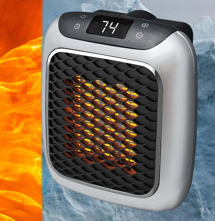Portable Heater 800W Compact Fast Heating Space Heater with Timer and Tip-over Protection | Sansoti