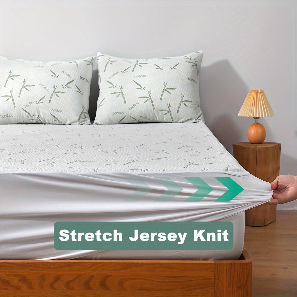 Mattress Protector Bamboo Breathable Cooling Various Mattresses Sleep Comfort Bed Protector Fitted Sheet Ventilated | Sansoti