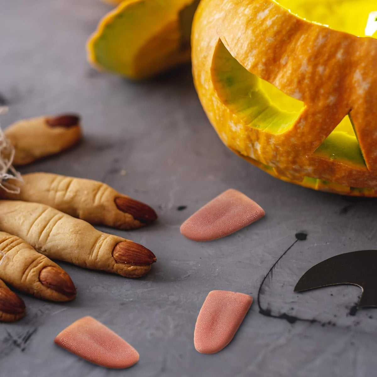 Straszny gumowy języczek Neptuna - zabawka dla dzieci i dorosłych, dekoracja na przyjęcie halloweenowe, żart, zabawny | Sansoti