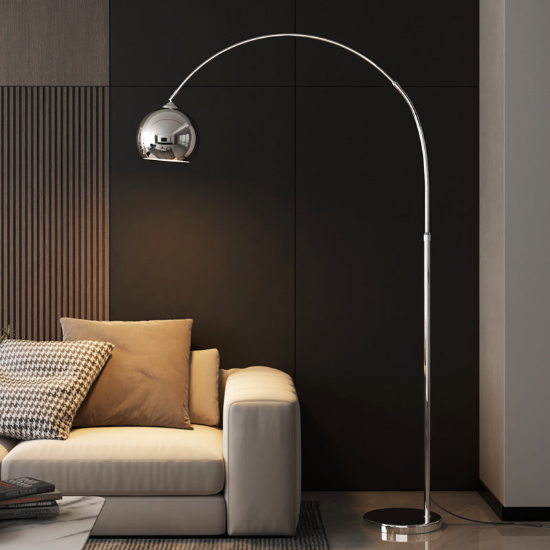 Stehlampe Bogenform LED, Metall, schwarz blau gelb rosa silber gold, dimmbar, Wohnzimmer Schlafzimmer | Sansoti