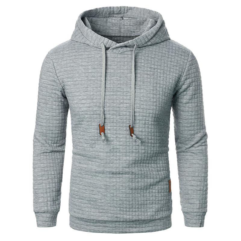 Strick-Hoodie mit strukturiertem Muster, Slim Fit, Kapuzenpullover für Herren und Damen, bequemes Sweatshirt | Sansoti