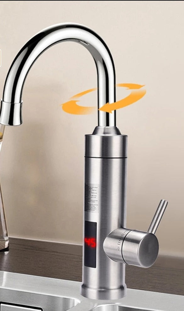 Grifo de cocina con sensor de acero inoxidable cepillado, manos libres, ahorro de agua, diseño moderno e higiénico, sin contacto | Sansoti