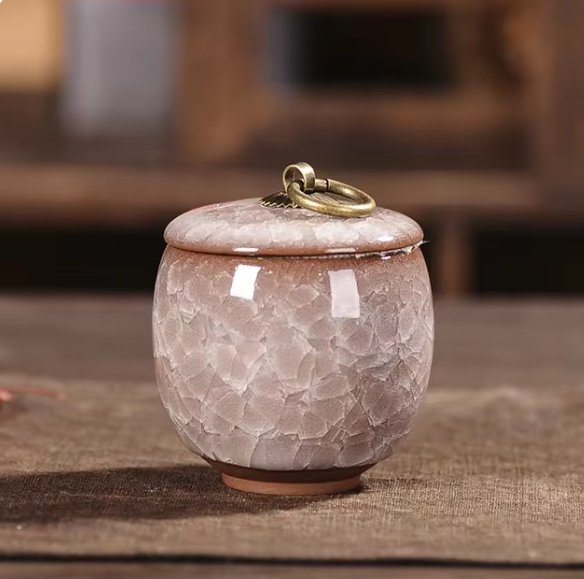 Ceramic Memorial Urn for Pets – Resting Place for Memories with Protective Lid and Timeless Design | Sansoti
