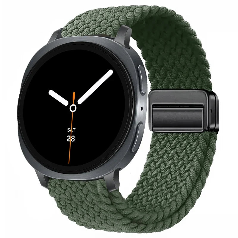 Braided Nylon Smartwatch Band Breathable Adjustable with Metal Closure for Galaxy Watch Wristband | Sansoti