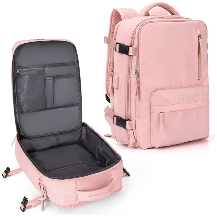 Wasserfeste Reisetasche mit USB-Ladeanschluss — Laptop-Rucksack 35L Nylon mit getrennten Fächern Nass & Trocken | Sansoti