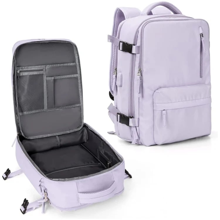 Wasserfeste Reisetasche mit USB-Ladeanschluss — Laptop-Rucksack 35L Nylon mit getrennten Fächern Nass & Trocken | Sansoti