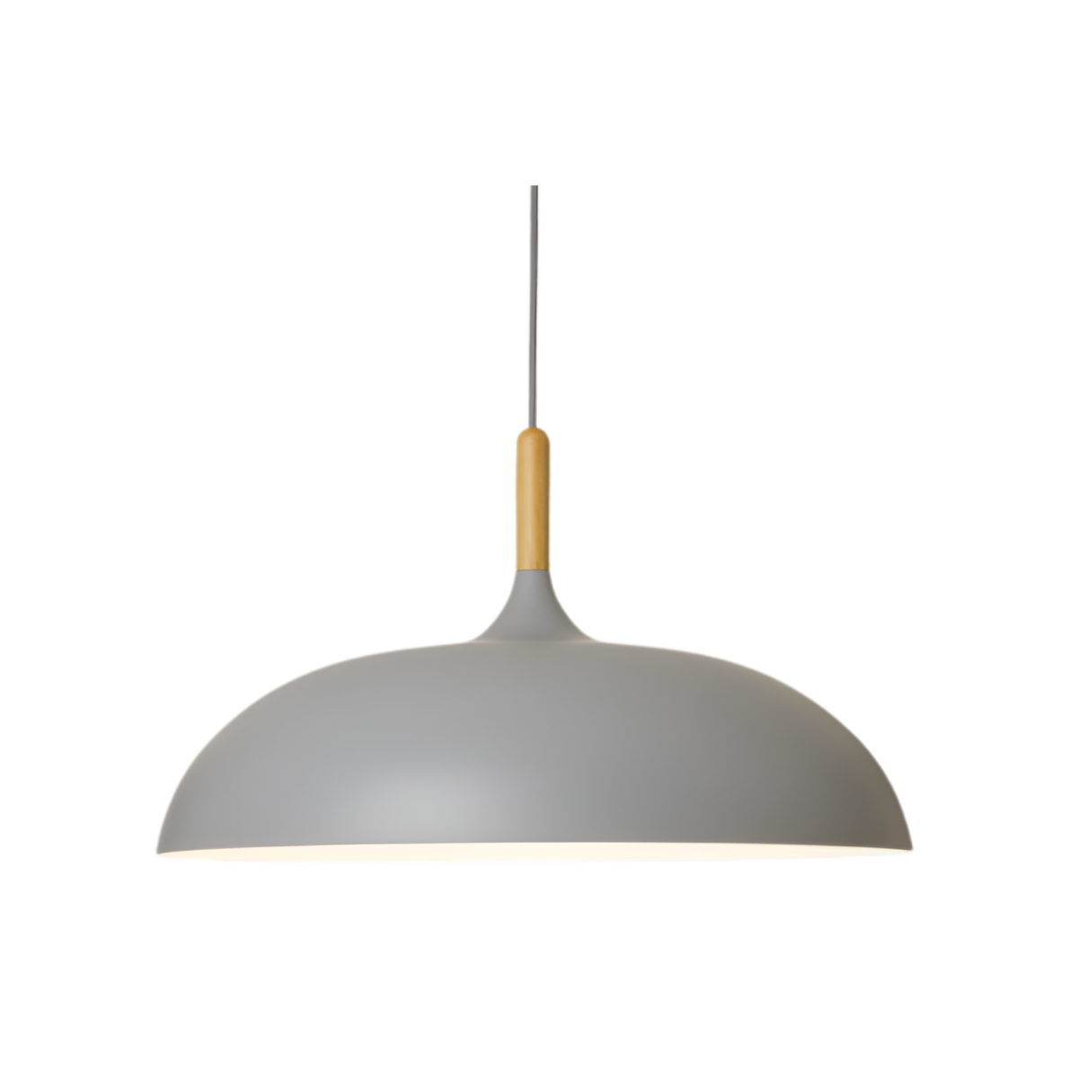 Lámpara colgante de madera y hierro, estilo escandinavo Japandi, redonda, E27, Ø35 Ø60, comedor, cocina | Sansoti