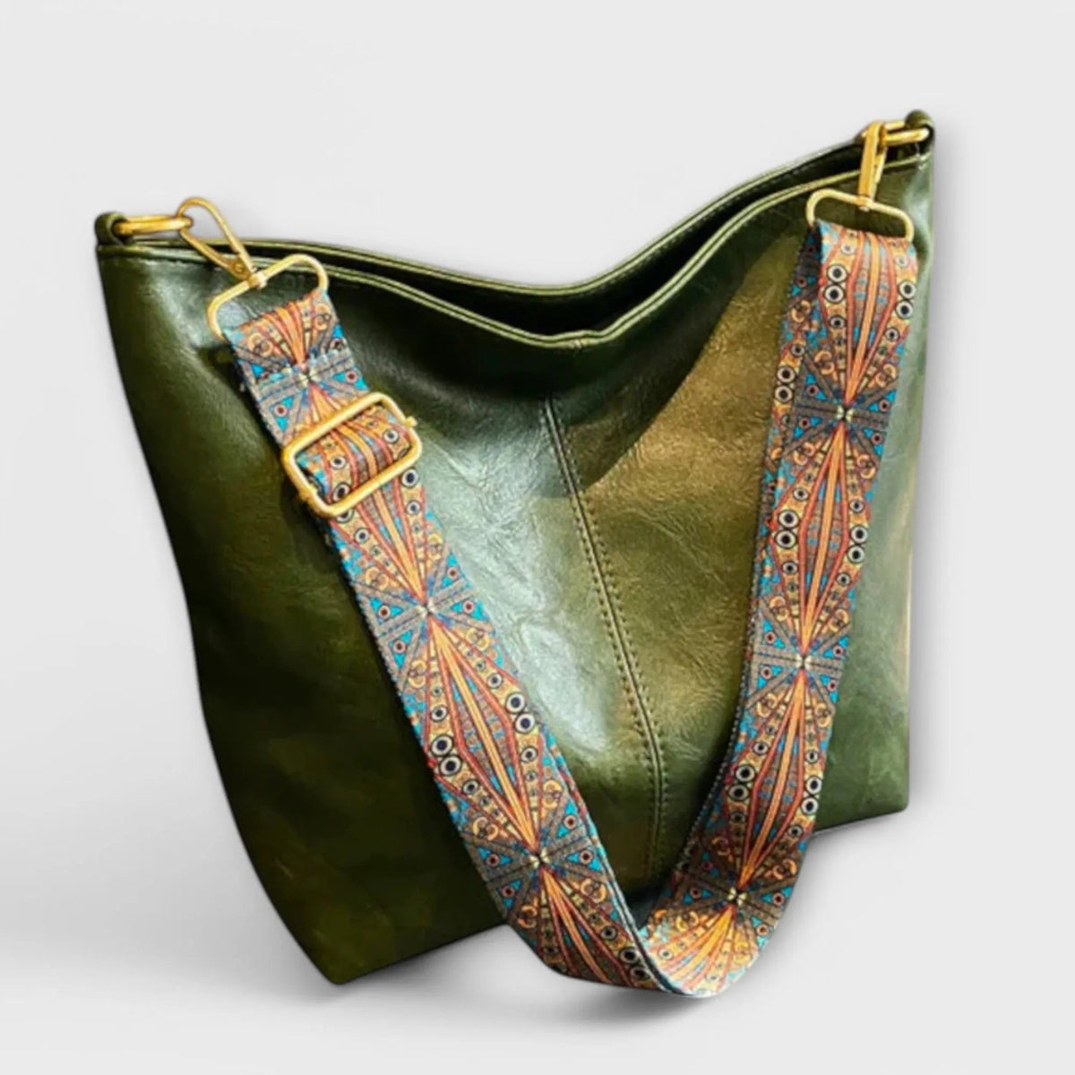 Vintage Schoudertas Dames Crossbody Bordeaux Geborduurd Hengsel Verstelbaar Ruim Ritssluiting Dagelijks Gebruik | Sansoti