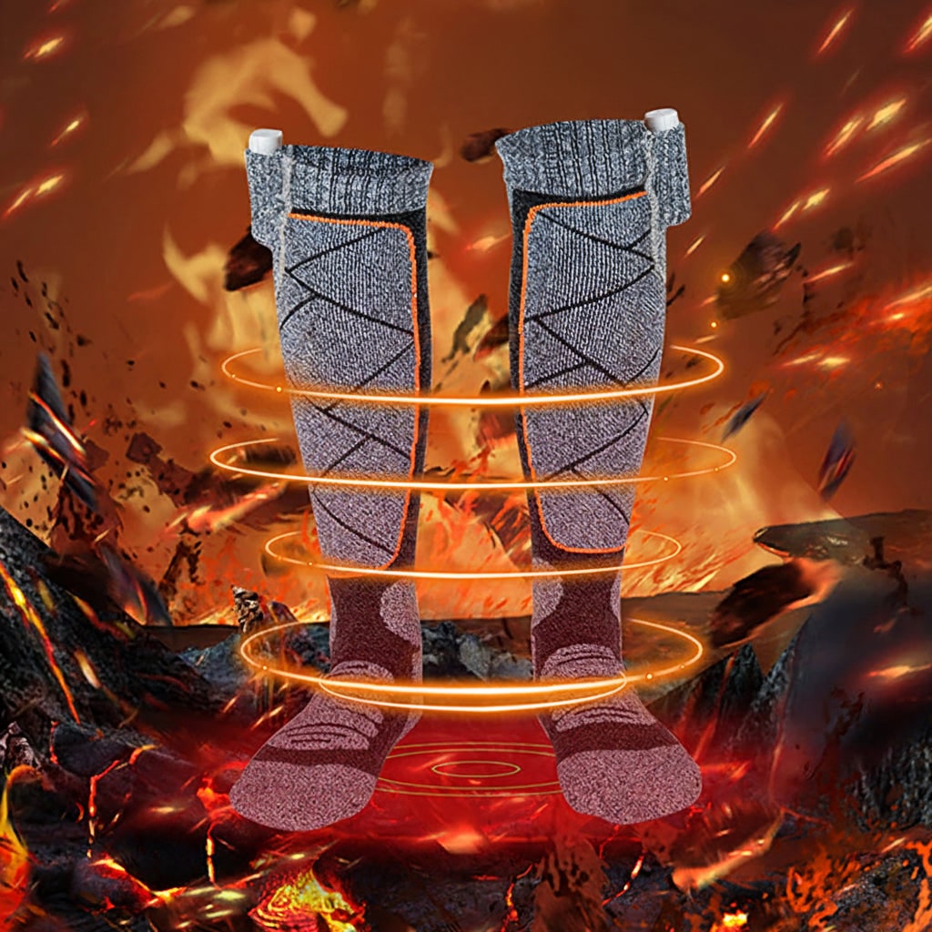 Elektrische Verwarmde Kniekousen Oplaadbaar met Accu Warm Comfort voor Skiën Wandelen Winter Outdoor | Sansoti