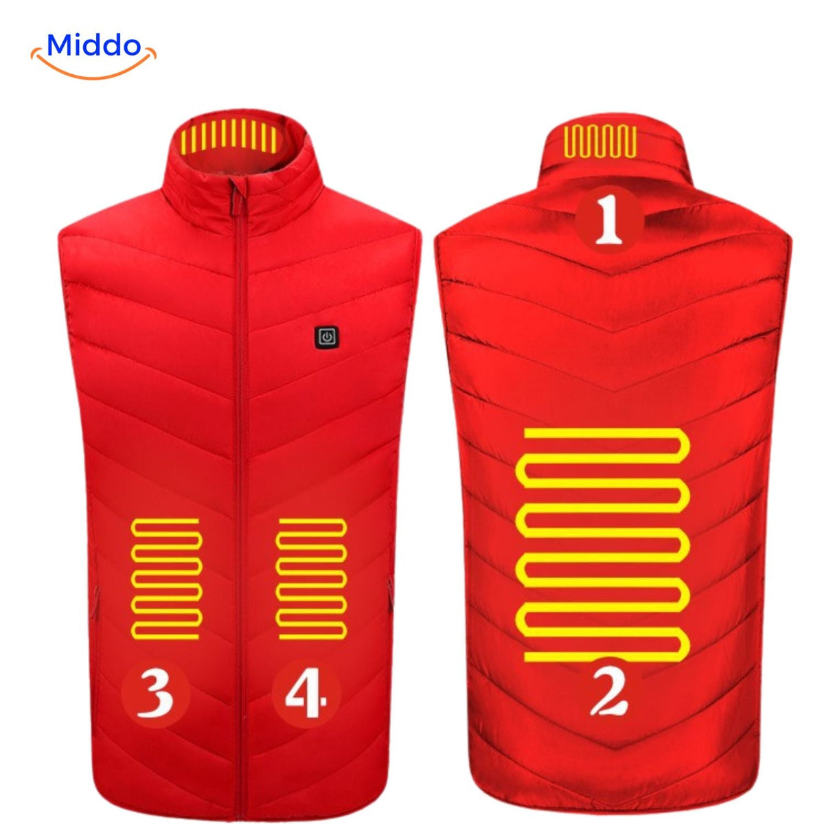 Verwarmbaar Bodywarmer Vest USB 3 Warmtestanden Heren Outdoorkleding Herfst Winter Wandelen Kamperen | Sansoti