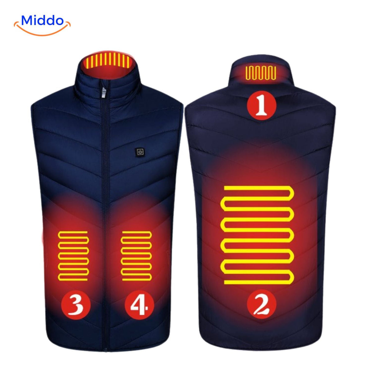 Verwarmbaar Bodywarmer Vest USB 3 Warmtestanden Heren Outdoorkleding Herfst Winter Wandelen Kamperen | Sansoti