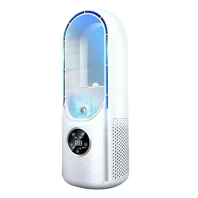 Lautloser tragbarer bladloser Luftkühler kompakter Tischventilator modernes Design einstellbare Geschwindigkeiten energiesparend Zuhause Büro | Sansoti