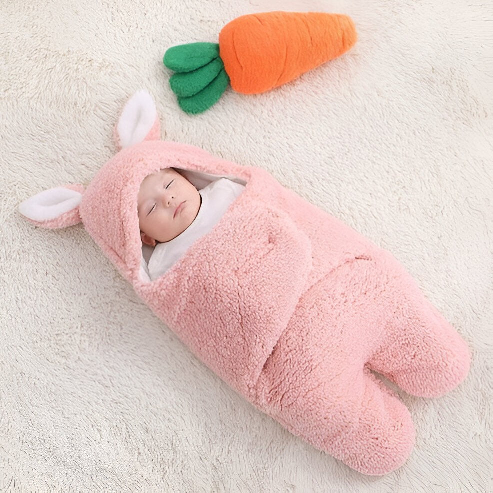 Babydecke Weiche Fleece-Wickeldecke für Neugeborene 70x84cm Blau Rosa Weiß Braun Wiegendecke Kinderzimmer | Sansoti