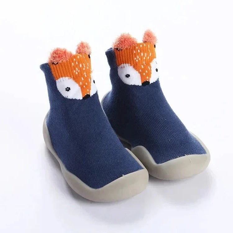 Antislip Huissokken voor Baby's en Peuters met Zachte Zool Dierenmotieven Warm Binnen Schoeisel Comfort | Sansoti