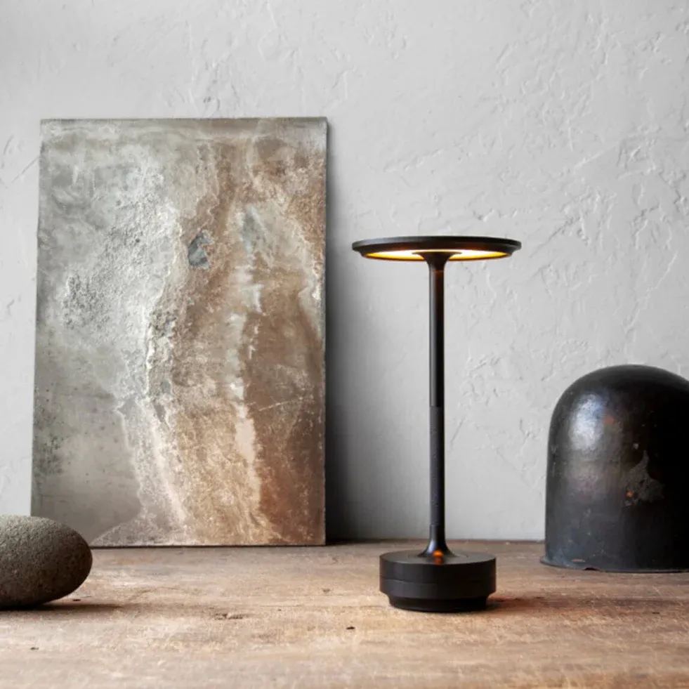 Lampe de table à intensité réglable, rechargeable et résistante à l’eau, en métal, avec commande tactile, sans fil, LED, éclairage d’ambiance | Sansoti